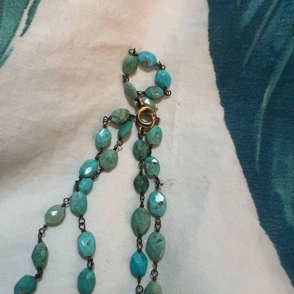 Long Turquoise Necklace - Picture 2 of 3
